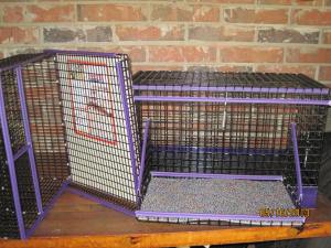 cage (65.00),grooming box (27.50) and hanging grooming stand to match (15.00)