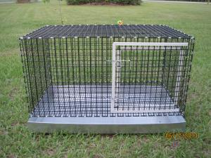 One hole 18 W x 30 L x 15 H metal pan 1 x 1 vinyl coated wire Large access door as shown $80.00
