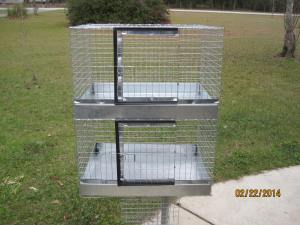 Cavy cage 2 hole  18 x 24 no wire bottom galvanized after weld  96.00